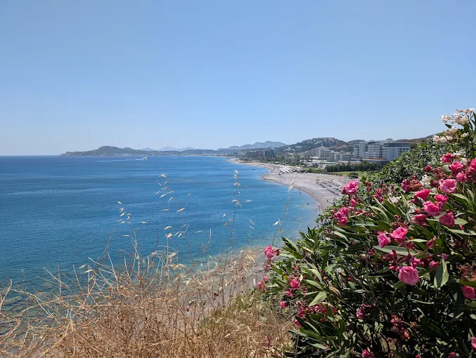 The east coast of Rhodes