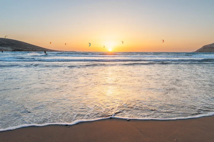 Open sea view at the beach